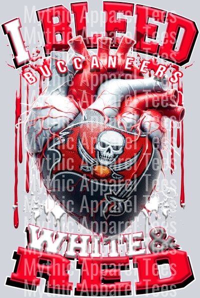 Buccaneers I bleed White and Red