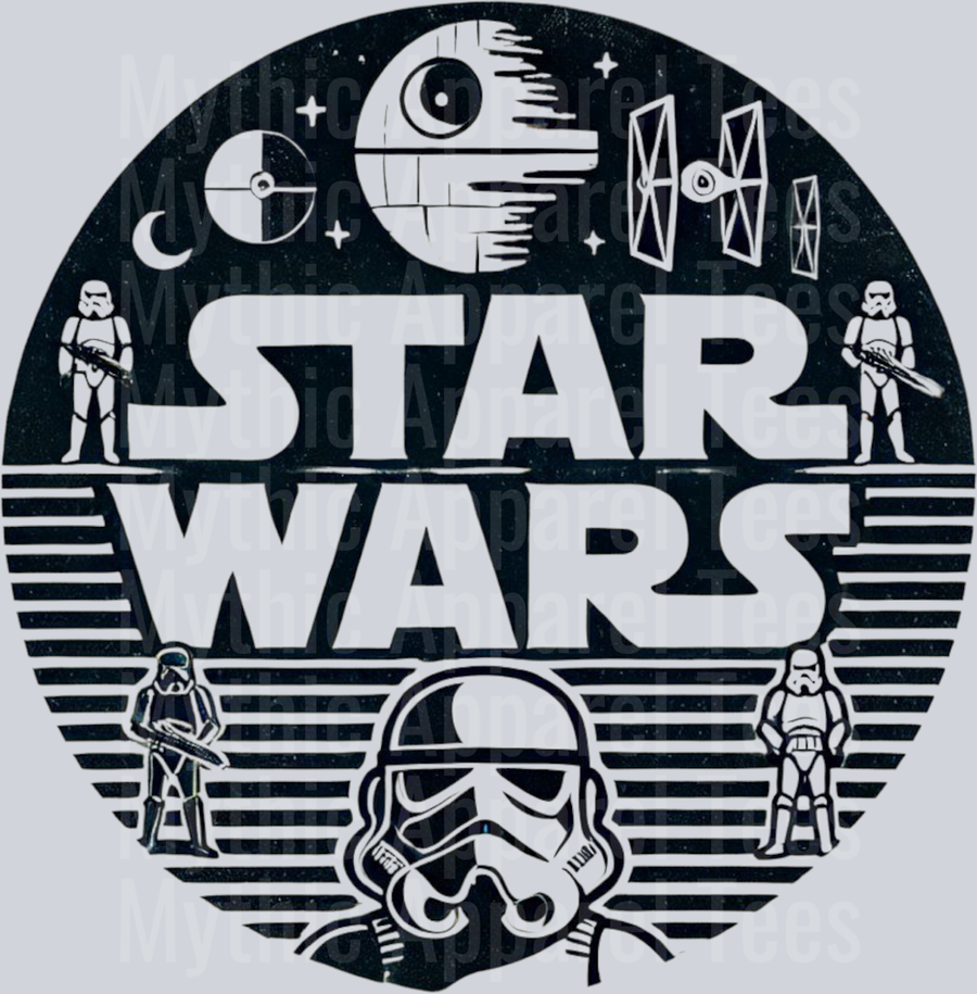 Stormtrooper and Death Star DTF Star Wars Transfers