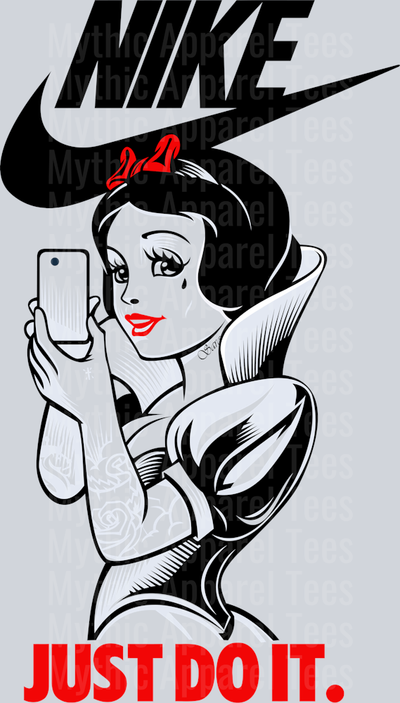 SNOW WHITE Cell Phone Disney JUST DO IT DTF Nike Transfers