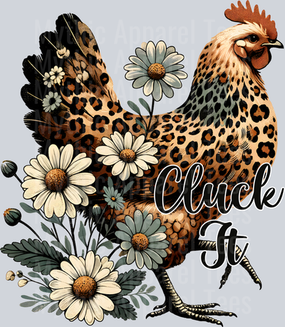 Chicken run cheetah chicken flowers DTF Chicken Transfers
