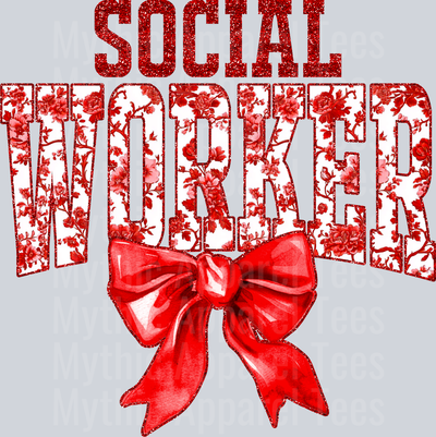 Red Toile Social Worker