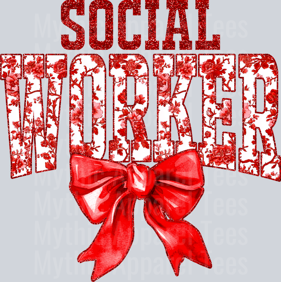 Red Toile Social Worker
