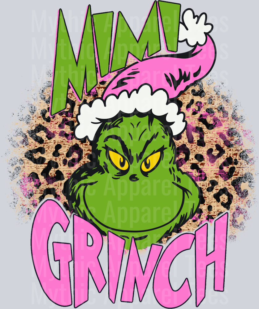 Mimi Grinch DTF Christmas Transfers