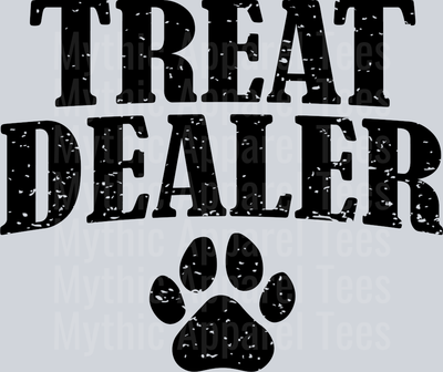 Treat Dealer Paw Print Black DTF Coffee Transfers