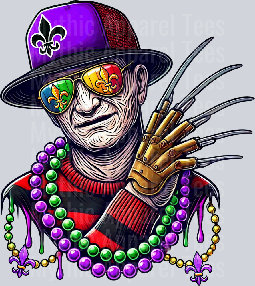 AZ762 Mardi Gras Freddy Krueger
