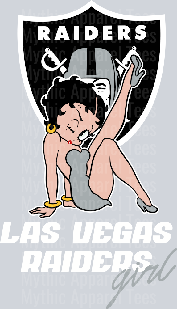 Las Vegas Raiders Girl Betty Boop DTF NFL Transfers