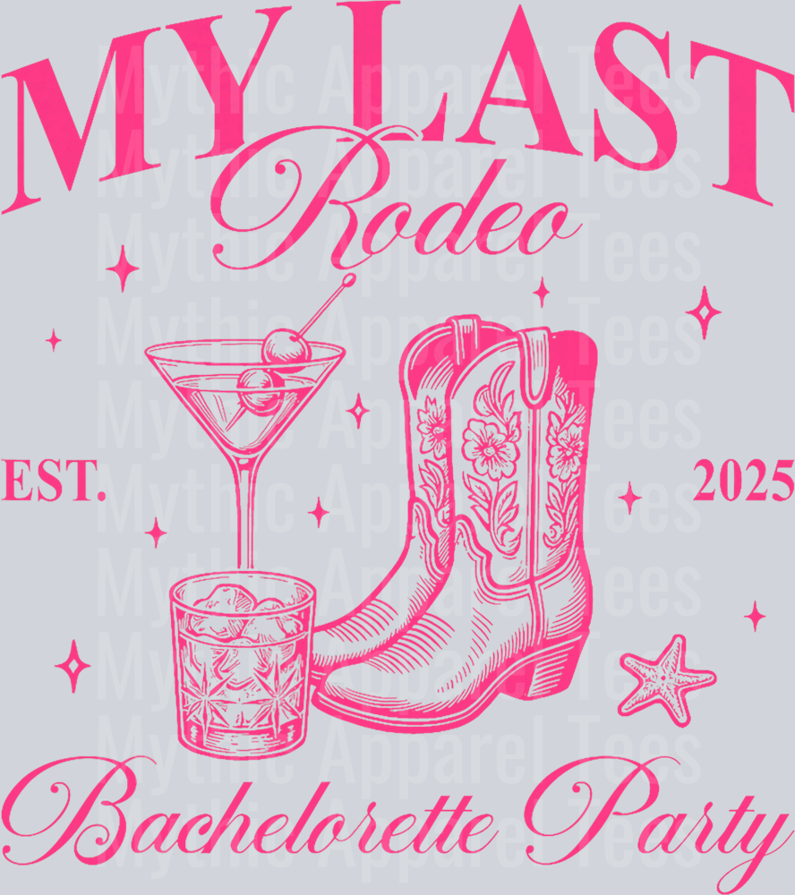 Funny My Last Rodeo Bachelorette Cowgirl Bachelorette Party T-Shirt (1)