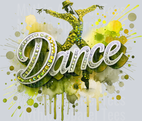 Dance with Male Dancer Gold DTF Dance Male Transfers