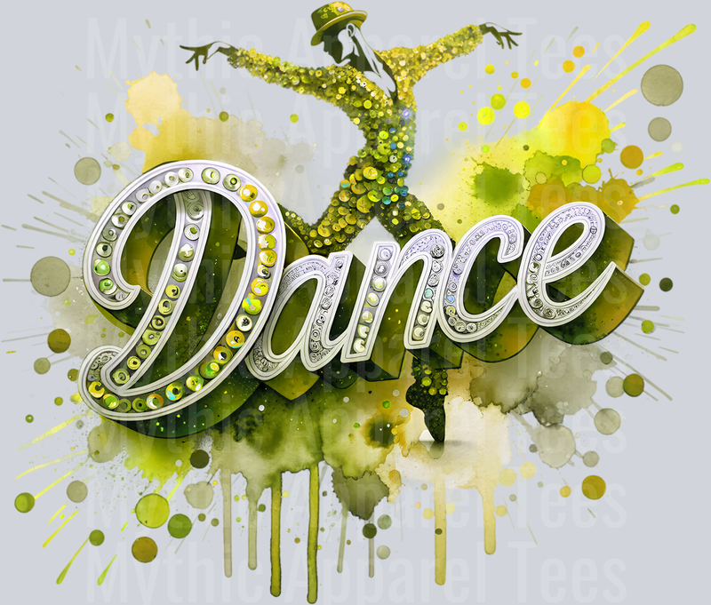 Dance with Male Dancer Gold DTF Dance Male Transfers