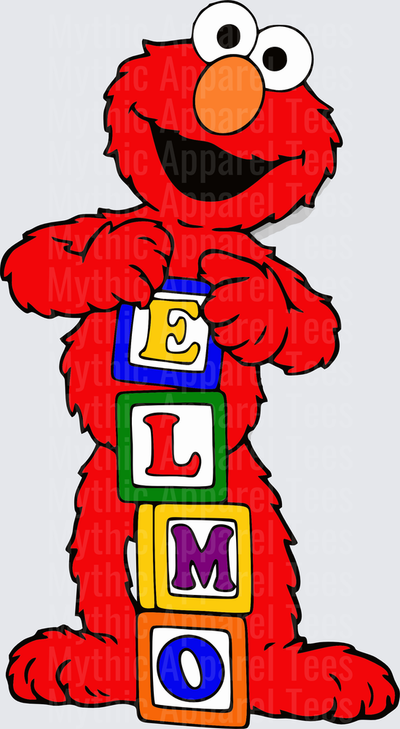 Sesame Street Elmo Stacking Colorful Letter Blocks E-L-M-O