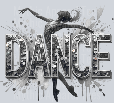 008 Dance Female Dancer Gray DTF Dance Female Transfers