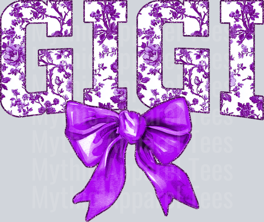 Purple Toile Gigi
