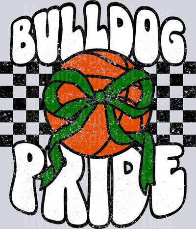 Green Basketball Bulldog Pride School Spirit & Sports