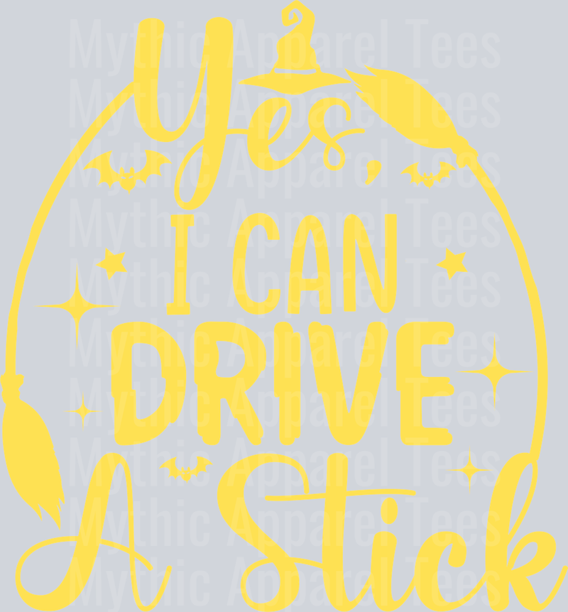 Yes I Can Drive A Stick Broomstick Witch shirt Funny Halloween t-shirt design
