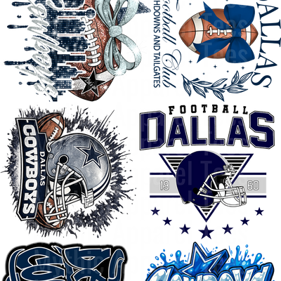 DALLAS COWBOYS NFL GANG SHEET 10 FULL SIZE IMAGES