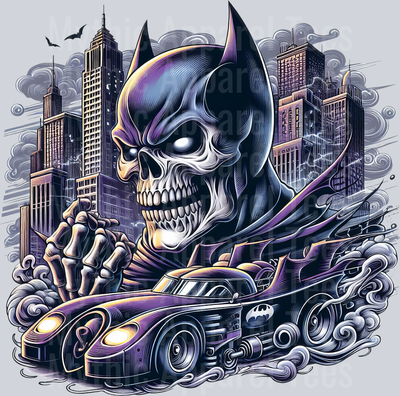 Batman Skull DTF Superhero Transfers