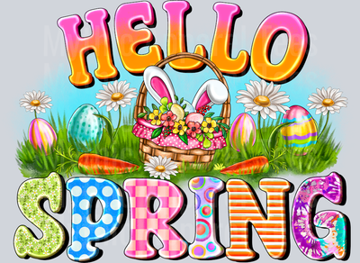 Hello Spring Easter Bunny Egg Hunt