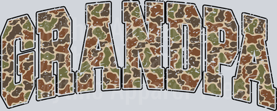 GRANDPA Camo Military Style Print DTF General Military Transfers