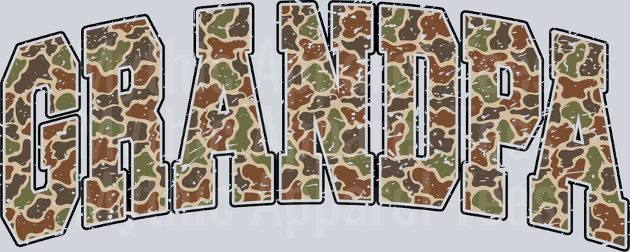 GRANDPA Camo Military Style Print DTF General Military Transfers