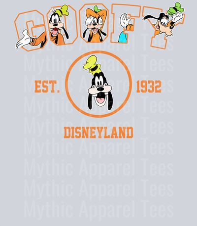 Goofy Dog EST 1932  DTF Disney Transfers