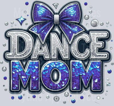 009 Dance Mom Sequins Navy Blue DTF Dance Mom Transfers