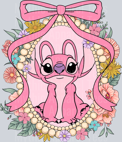 Angel Lilo and Stitch Mirror Bracelet frame DTF Disney Transfers