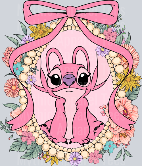 Angel Lilo and Stitch Mirror Bracelet frame DTF Disney Transfers