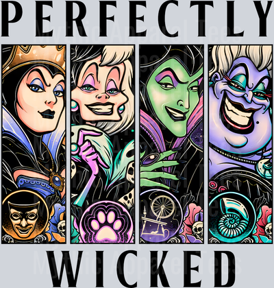 Perfectly Wicked Frames DTF Disney Villains Transfers