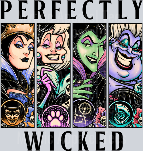 Perfectly Wicked Frames DTF Disney Villains Transfers