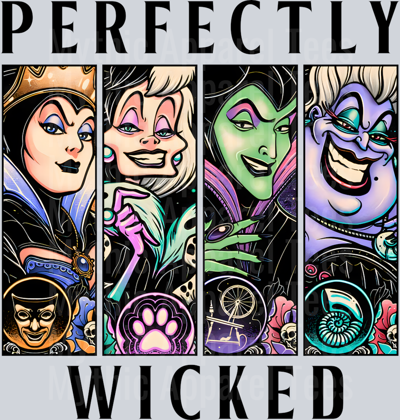 Perfectly Wicked Frames DTF Disney Villains Transfers