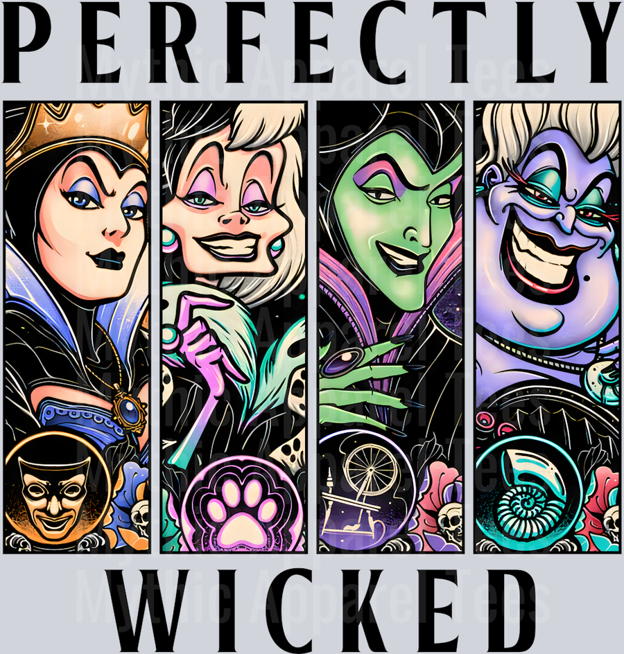 Perfectly Wicked Frames DTF Disney Villains Transfers