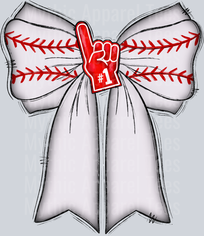 Baseball bow batter batter DTF Baseball Transfers