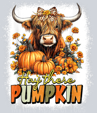 Hay There Pumpkin Highland Cow Thanksgiving Fall Autumn T-Shirt