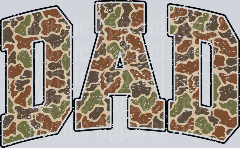 DAD Camo Military Style Print DTF General Military Transfers