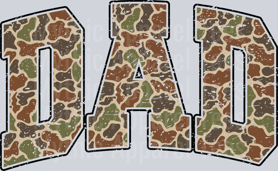 DAD Camo Military Style Print DTF General Military Transfers