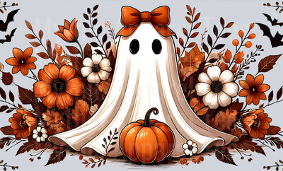 Pumpkin ghost floral 16oz