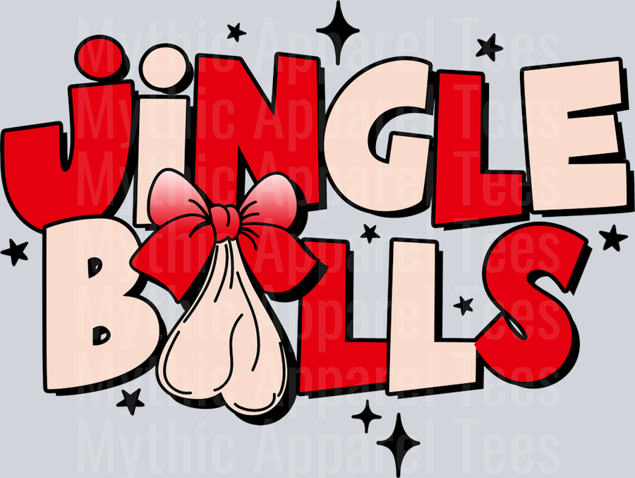 Jingle Balls Christmas Wavy Retro Funny Designs