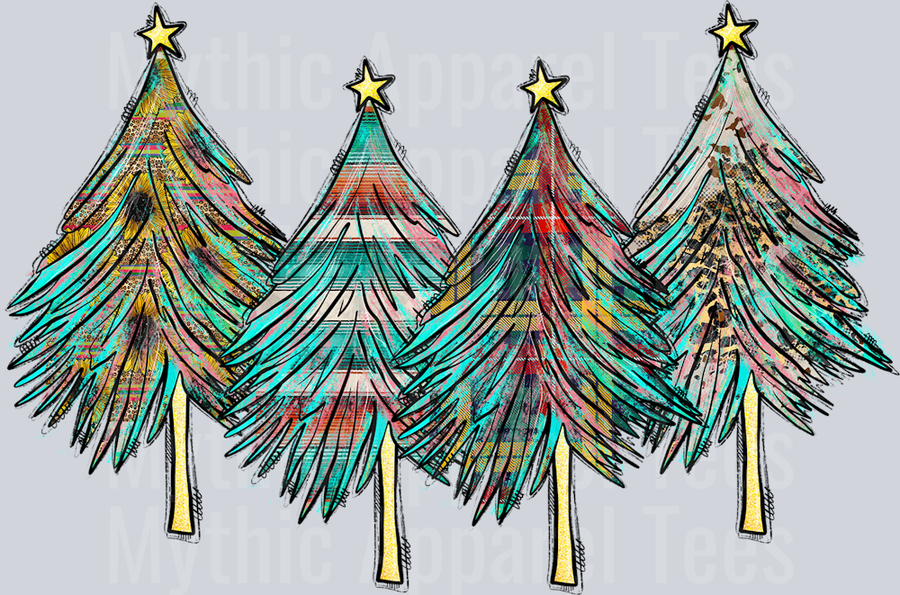 Christmas Trees Different Colors