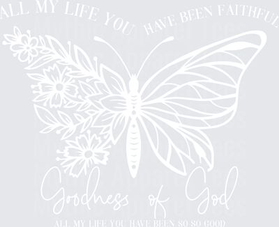 Bold Faith Script Word Art with Cross Accent