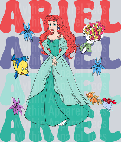 Ariel The Little Mermaid DTF Disney Transfers