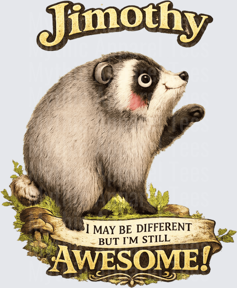 Jimothy Cute Badger I May Be Different But I'm Still Awesome