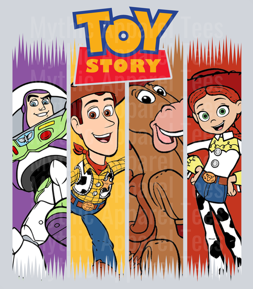 Toy Story Stretched frame with buzz woody  DTF Disney Transfers