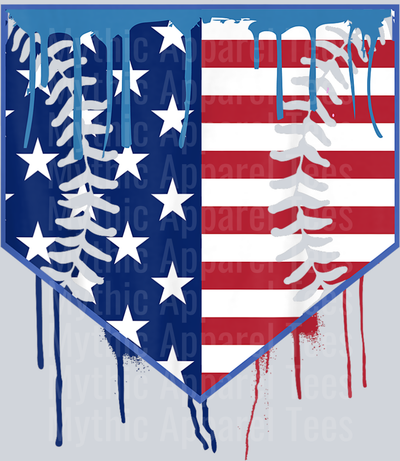 Baseball Drip Boys Ice Cream Patriotic American Flag DTF Baseball Transfers