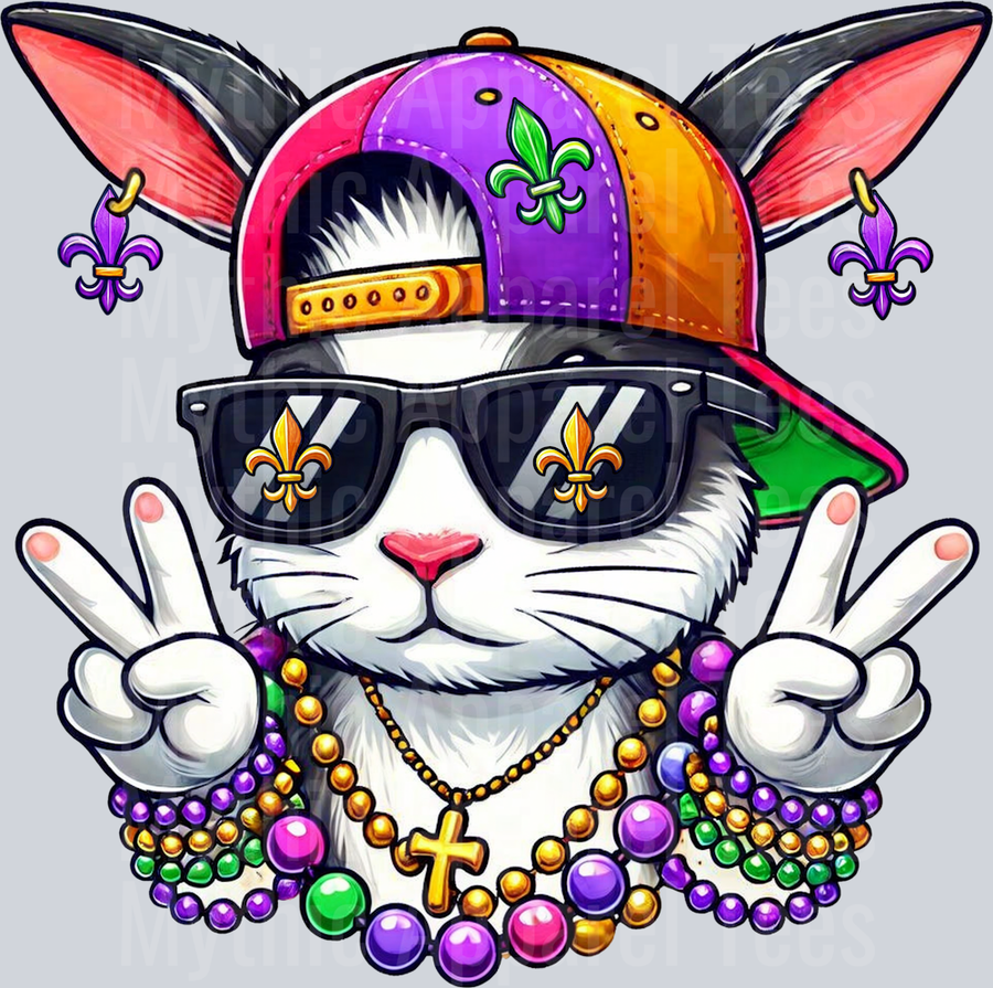 AZ755 Mardi Gras Rabbit