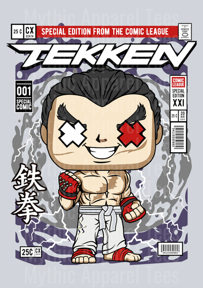 Tekken Comic Book Cover STYLE DTF Pop Culture Transfers