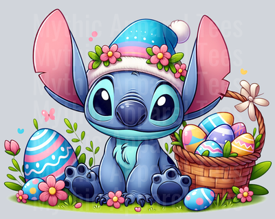 Stitch Easter Transfer 6 DTF Stitch Easter Transfers