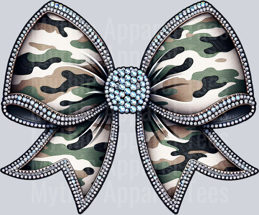 Camo Bow Hunting Camo with rhinestone center