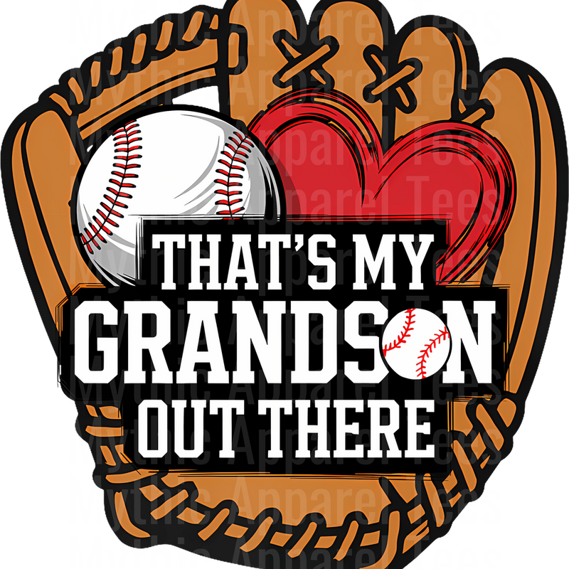 Grandma Grandpa Grandparents Baseball DTF Transfer