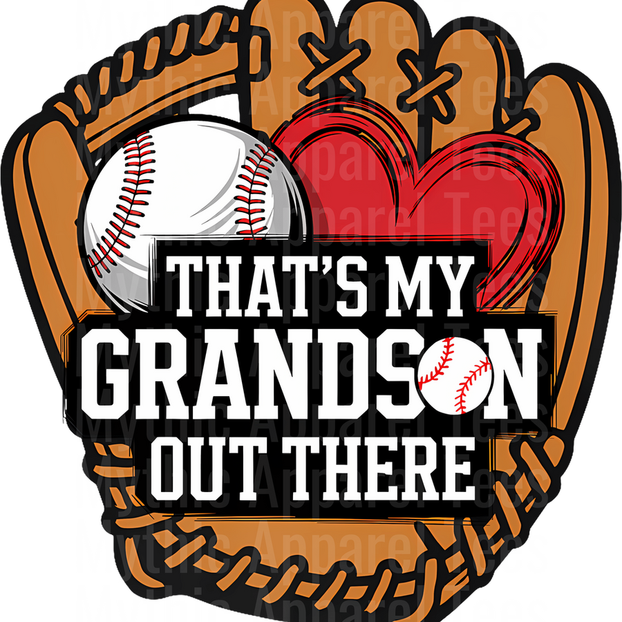 Grandma Grandpa Grandparents Baseball DTF Transfer