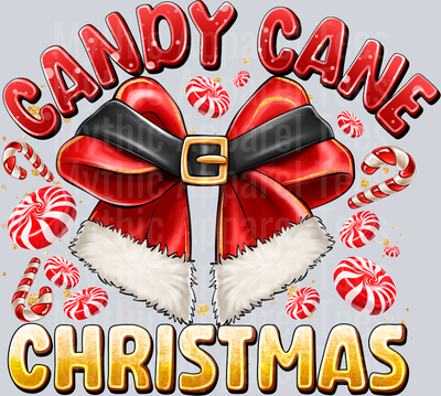 Candy Cane Christmas Bow
